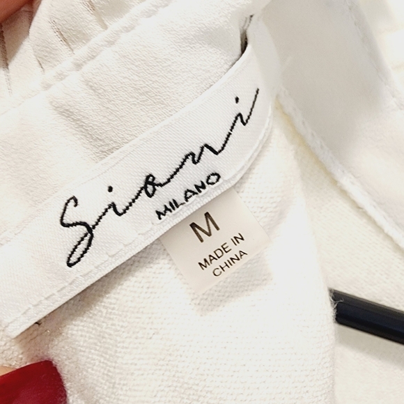 SIONI Milano White Pullover button Neck Sweater Top size M - Picture 10 of 14